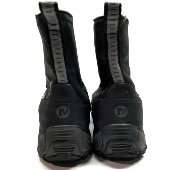 Merrell Polarand Rove Boots Men's Size 9.5 Waterproof Black Pull On Leather Boot - Picture 2 of 6